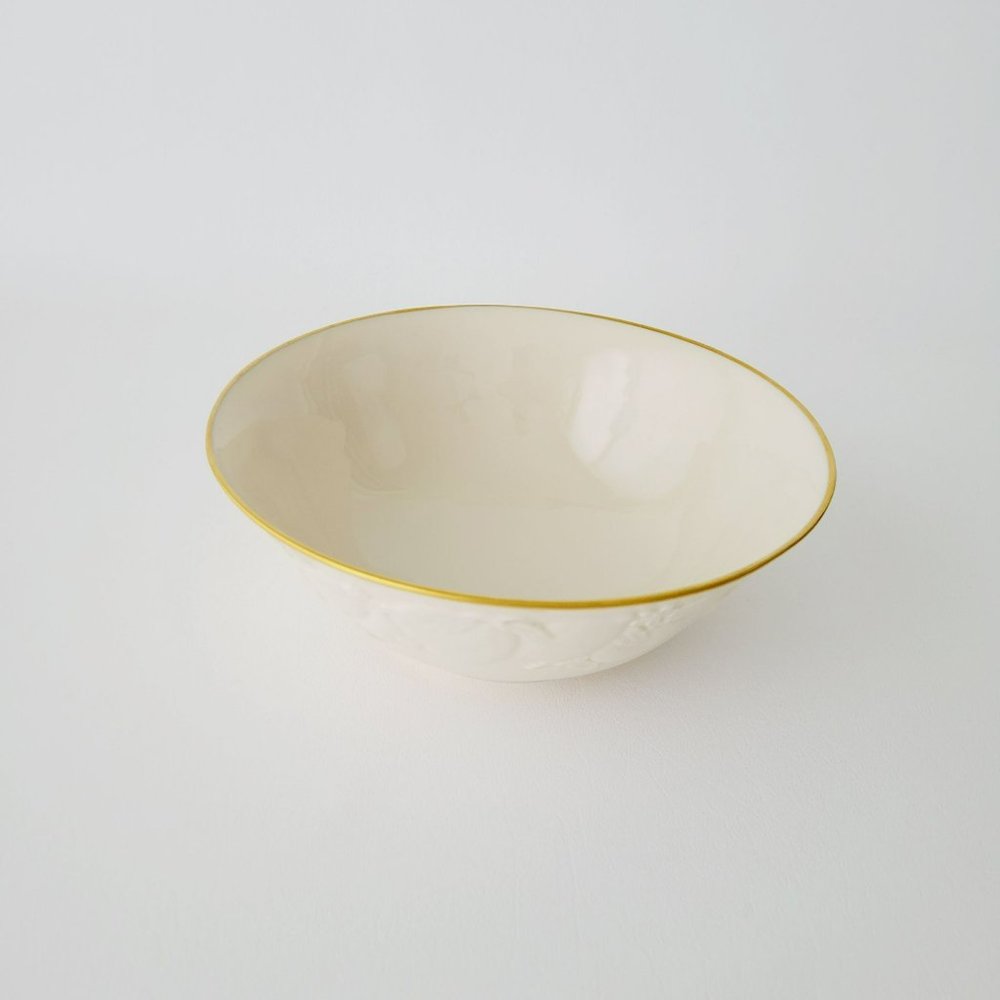 Lenox Fruits of Life Serving Bowl, Gold Trim Embossed Fruit Vintage USA Made - Picture 2 of 14